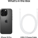 Apple iPhone 16 Pro 128 GB: 5G Mobile phone with Camera Control, 4K 120 fps Dolby Vision and a Huge Leap in Battery Life. Works with AirPods; Black Titanium