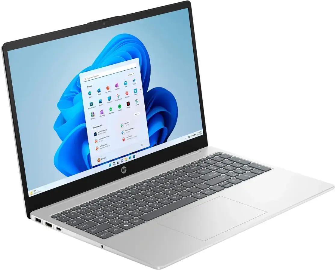 15.6" Touchscreen Laptop – Intel i5-1235U, 10-Core, 8GB RAM, 512GB SSD, Windows 11 Home, Wi-Fi 6, Bluetooth – Natural Silver + TWE Accessories