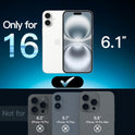 JETech Screen Protector for iPhone 16 6.1-Inch, Tempered Glass Film with Easy Installation Tool, Case-Friendly, HD Clear, 3-Pack