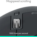 Logitech MX Master 3S Wireless Performance Mouse – Ultra-Fast Scrolling, 8K DPI, Quiet Clicks, Track on Glass, USB-C, Bluetooth, Compatible with Windows, Linux, Chrome – Graphite