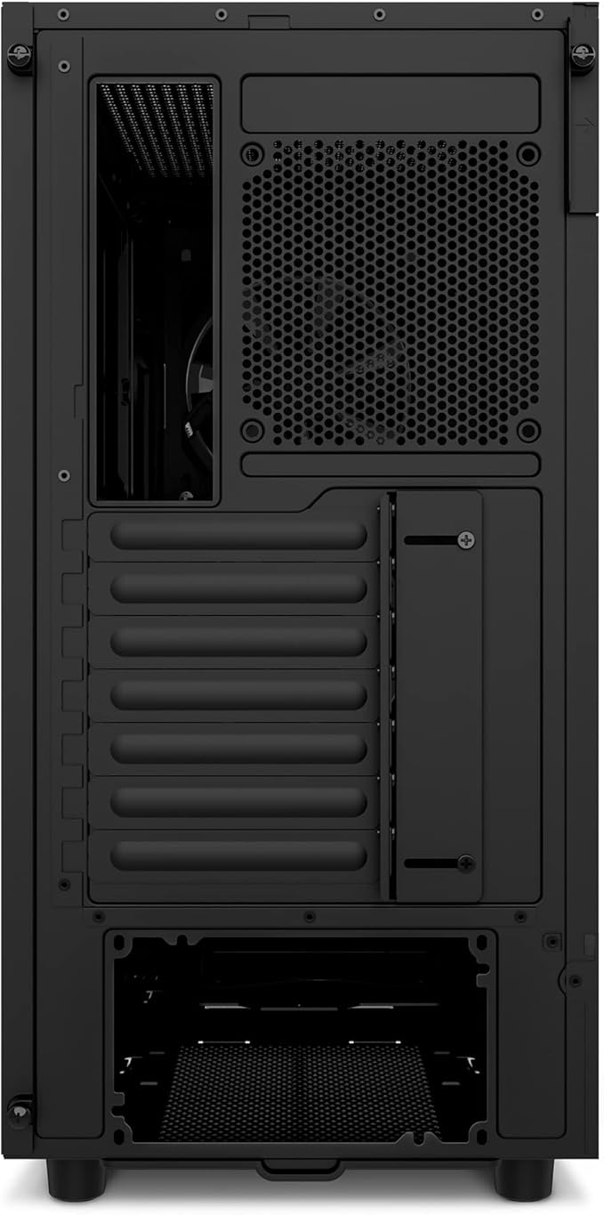 NZXT H5 Elite Compact ATX Mid-Tower PC Case – Black – CC-H51EB-01, Tempered Glass, Built-in RGB Lighting, Cable Management, 2×140mm RGB Fans Included