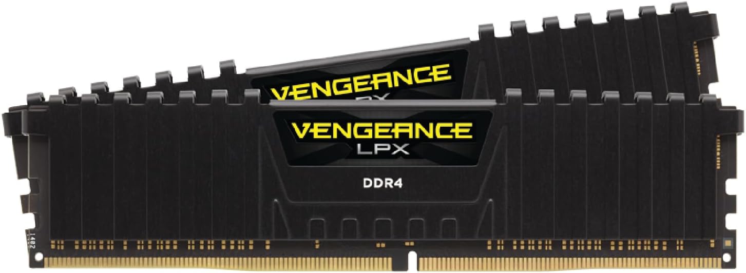 Corsair VENGEANCE LPX 32GB (2x16GB) DDR4 DRAM 3200MHz C16 Desktop RAM – CL16-20-20-38, 1.35V, Intel & AMD Compatible, High-Performance Memory Module – Black (CMK32GX4M2E3200C16)