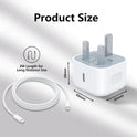 Iphone 15 Charger, 20W USBC Charger Plug Fast Charging with 6ft USB C to Type C Cable