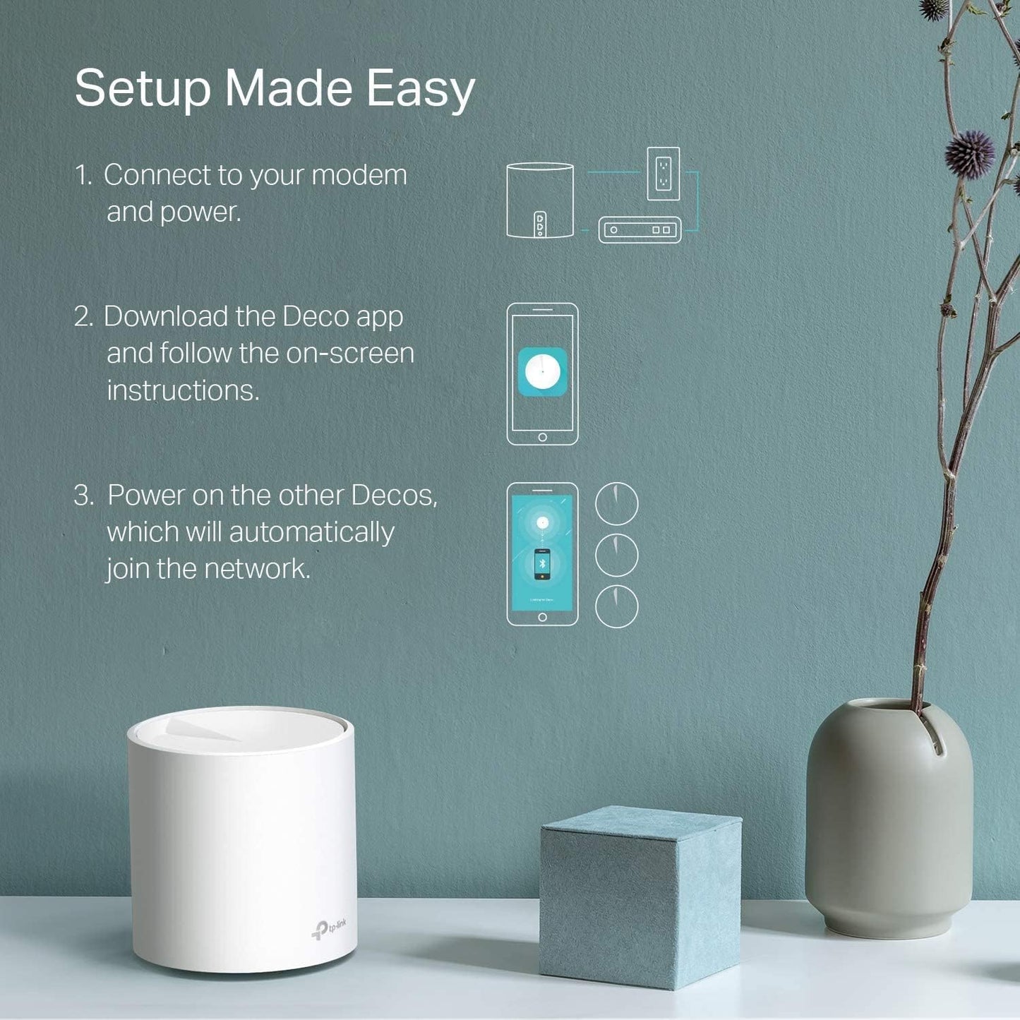 TP-Link Deco X60 WiFi 6 Mesh System – AX3000 Whole Home Mesh WiFi, Covers up to 5,000 Sq.Ft., 2-Pack, Replaces Router and Extenders, Parental Controls