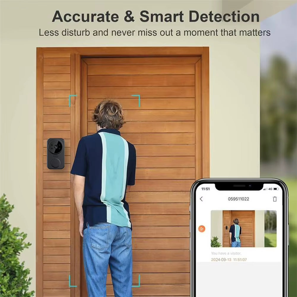 Wifi Smart Video Doorbell Camera Night Vision Smart Visual Doorbell Wireless Visual Intercom Doorbell Surveillance Home Security