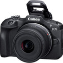  Canon EOS R100 Mirrorless Camera with RF-S 18–45mm Lens Kit 24.1MP APS-C CMOS Sensor | 4K Video | Dual Pixel AF | Compact RF Mount System