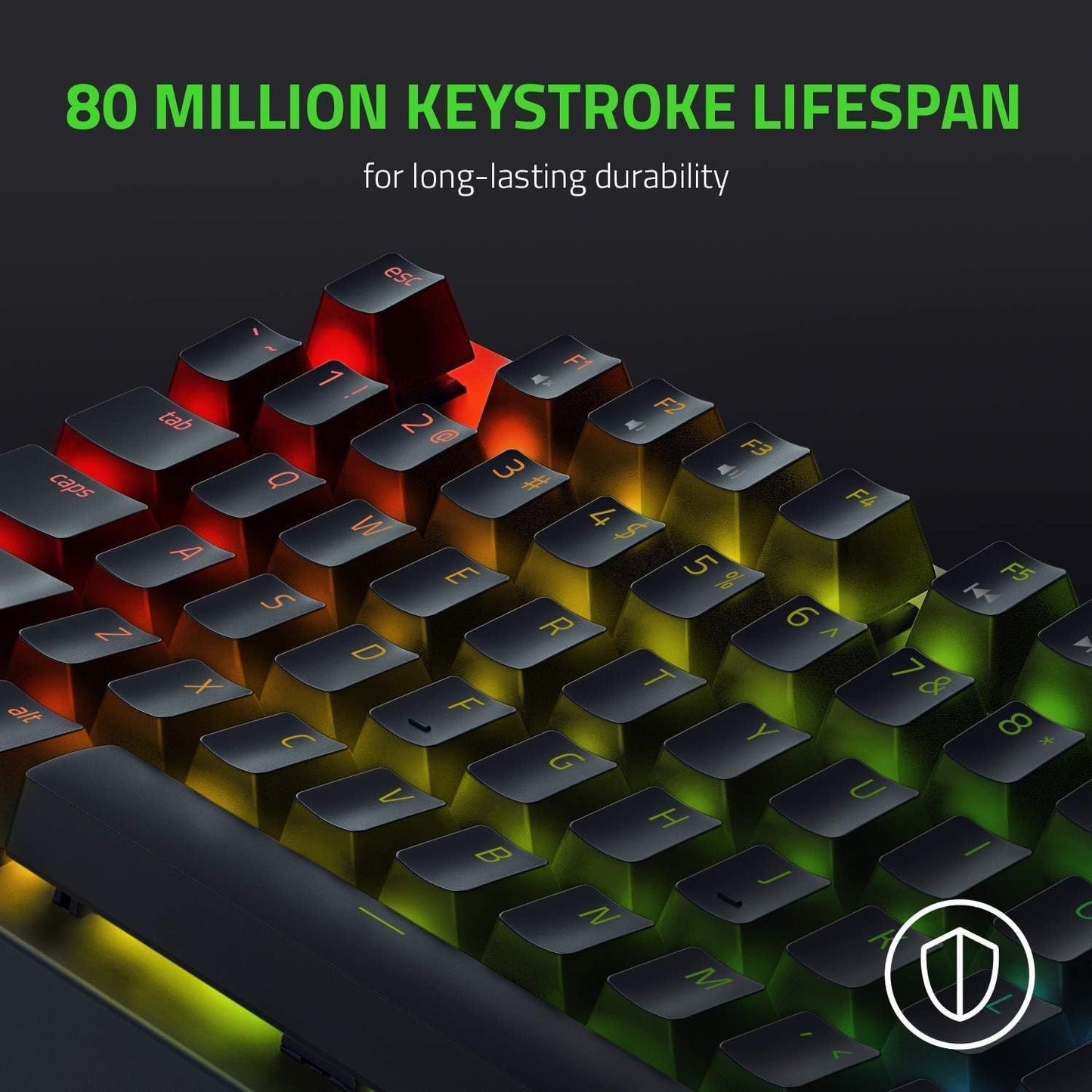 Razer BlackWidow V3 Tenkeyless Mechanical Gaming Keyboard – Mechanical Switches, Chroma RGB Lighting, Compact Design, Programmable Macros, USB Passthrough (Renewed)