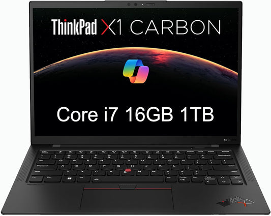 Lenovo ThinkPad X1 Carbon Gen 11 – 14" FHD+ Business Laptop | Intel i7-1355U 10-Core, 16GB DDR5, 1TB SSD, Win 11 Pro, Thunderbolt 4, Backlit, Fingerprint, 13.5-Hr Battery