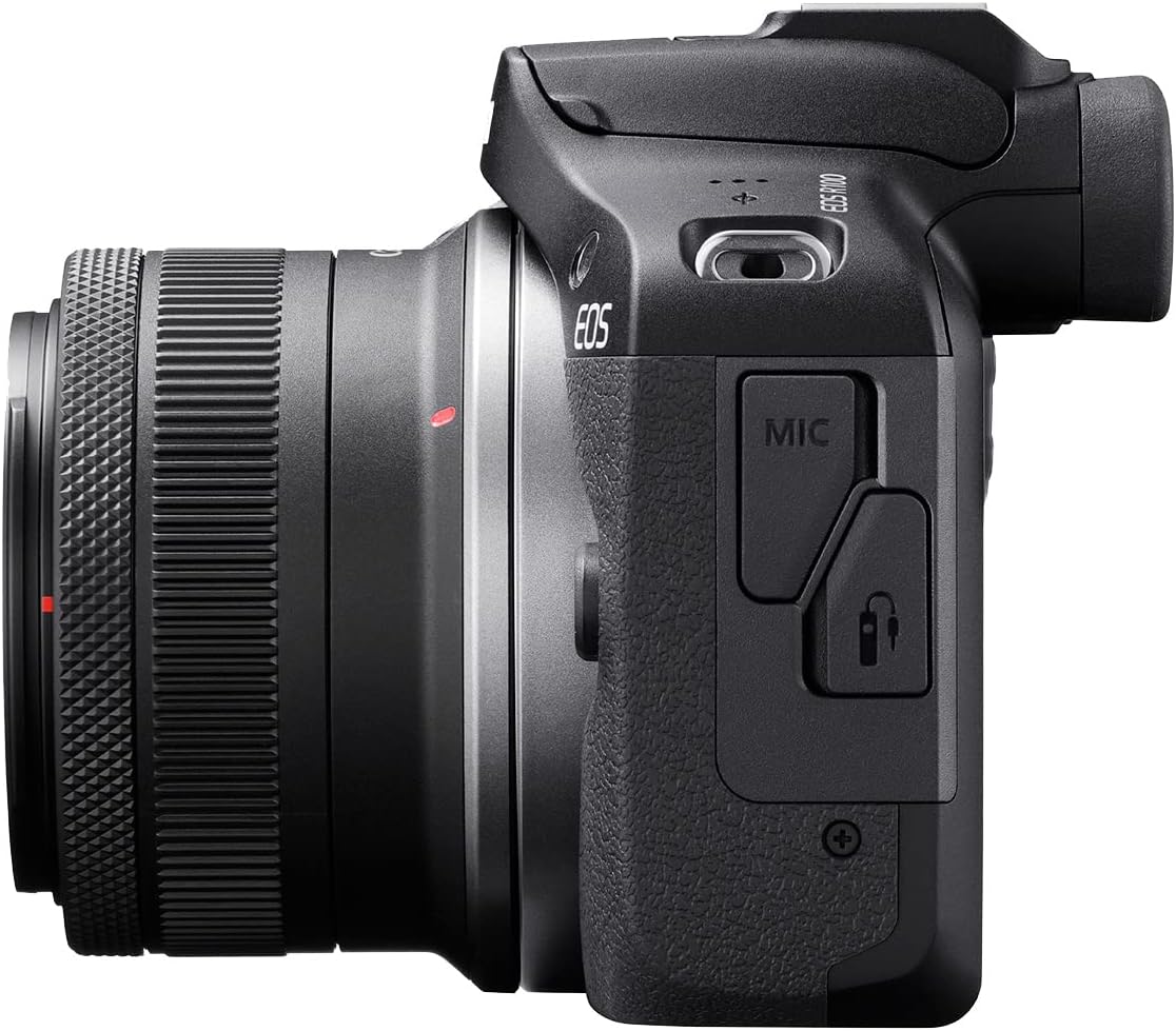  Canon EOS R100 Mirrorless Camera with RF-S 18–45mm Lens Kit 24.1MP APS-C CMOS Sensor | 4K Video | Dual Pixel AF | Compact RF Mount System