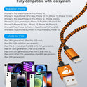 3Pack 2M iPhone Charger Cable, Long iPhone Charging Cable MFi Certified Lightning Cable Fast Charging Cord Braided iPhone Charger Lead USB Cable for iPhone 14 13 12 11 Pro Max XS XR 8 7 6 SE2020, iPad