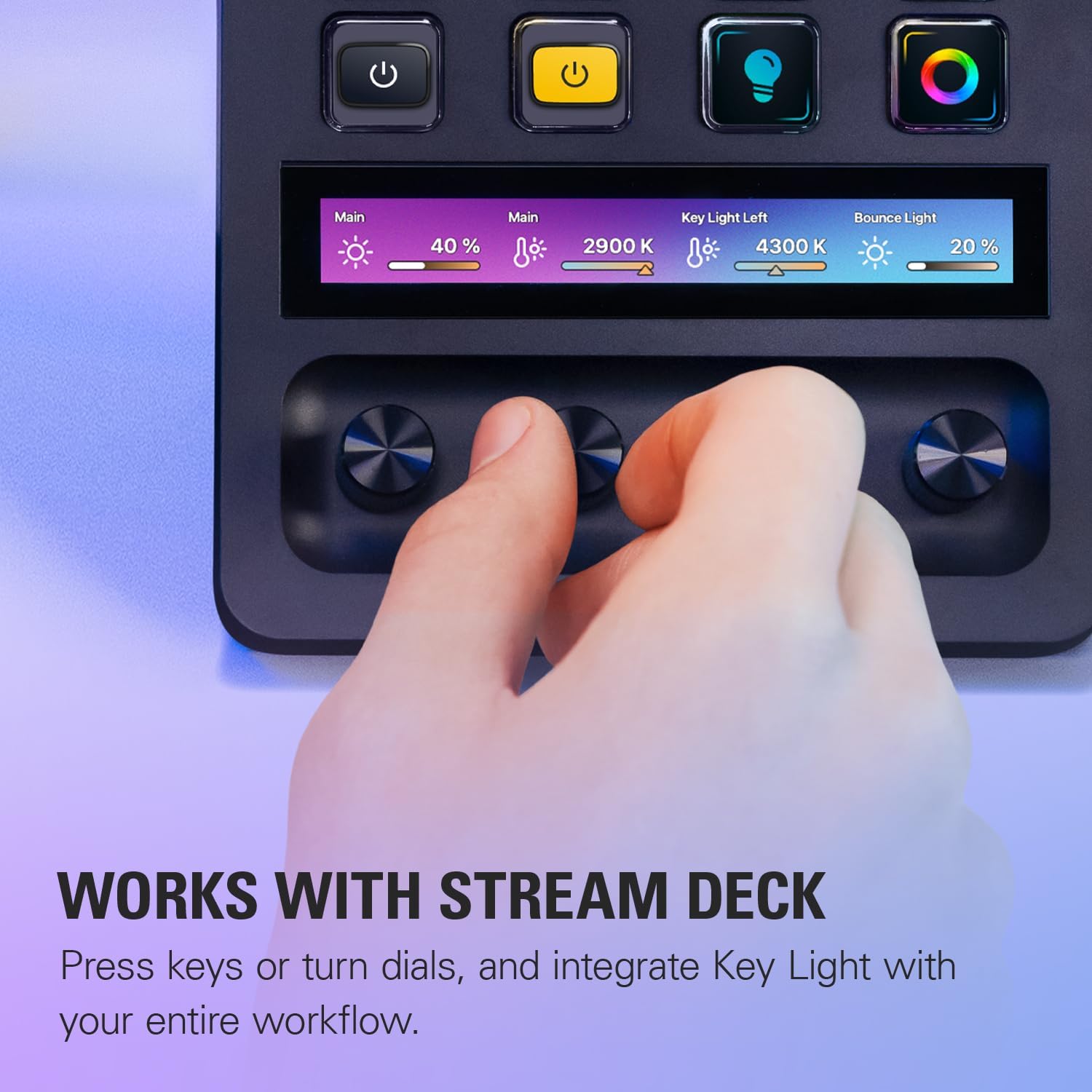 Key Light - Professional 2800 Lumens Studio Light with Desk Clamp Perfect for Streaming, Recording, and Video Conferencing