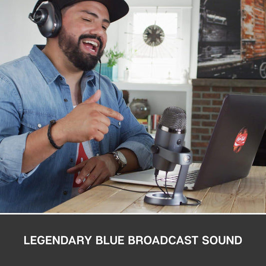 Yeti Nano USB Microphone – Shadow Grey Professional Sound for Gaming, Streaming, Podcasting, and More | Plug & Play | PC & Mac Compatible