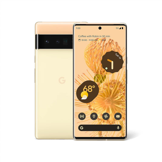 Google Pixel 6 Pro 5G UW Smartphone – 128GB, Sorta Sunny, 6.7" QHD+ Display, Verizon Unlocked, Google Tensor Processor, Pro Camera System