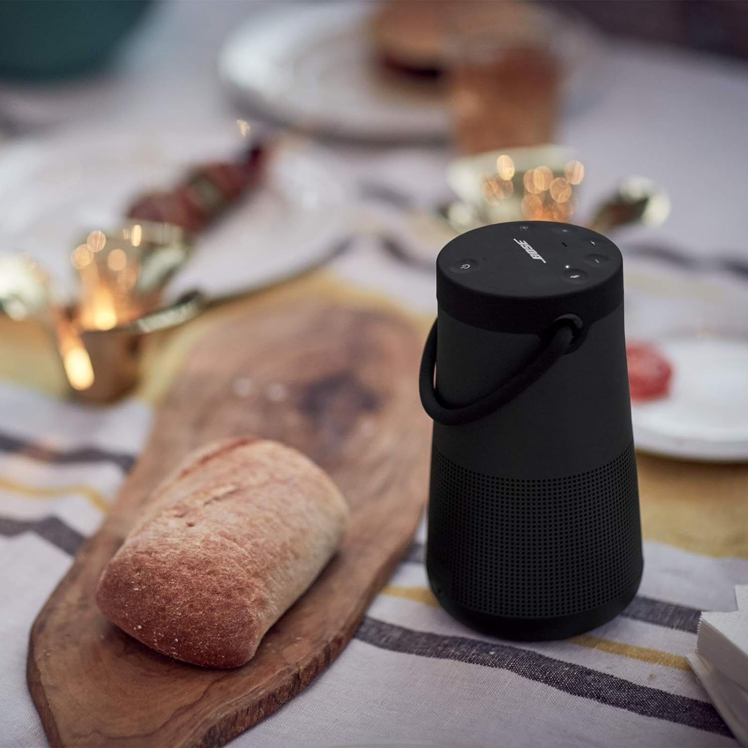 Bose SoundLink Revolve+ (Series II) Bluetooth Speaker – Portable Wireless Speaker with 360° Sound, Microphone, Water-Resistant, Long-Lasting Battery, Handle – Black