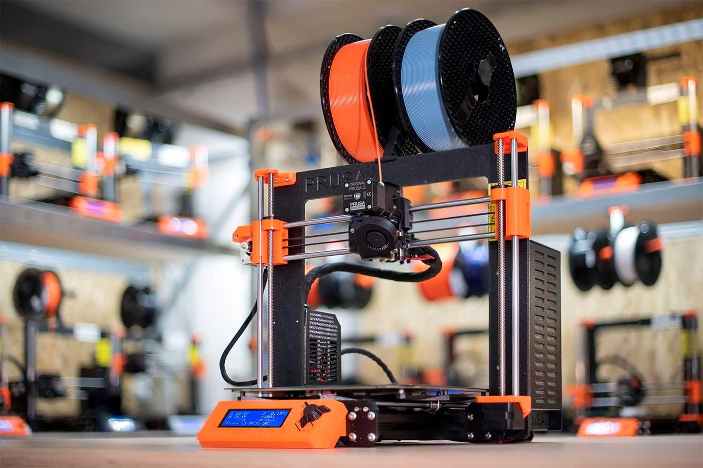 Original Prusa i3 MK3S+ 3D Printer – Fully Assembled FDM Printer, Removable Magnetic Print Sheets, Print Volume 9.84×8.3×8.3 in, Filament Sample Included