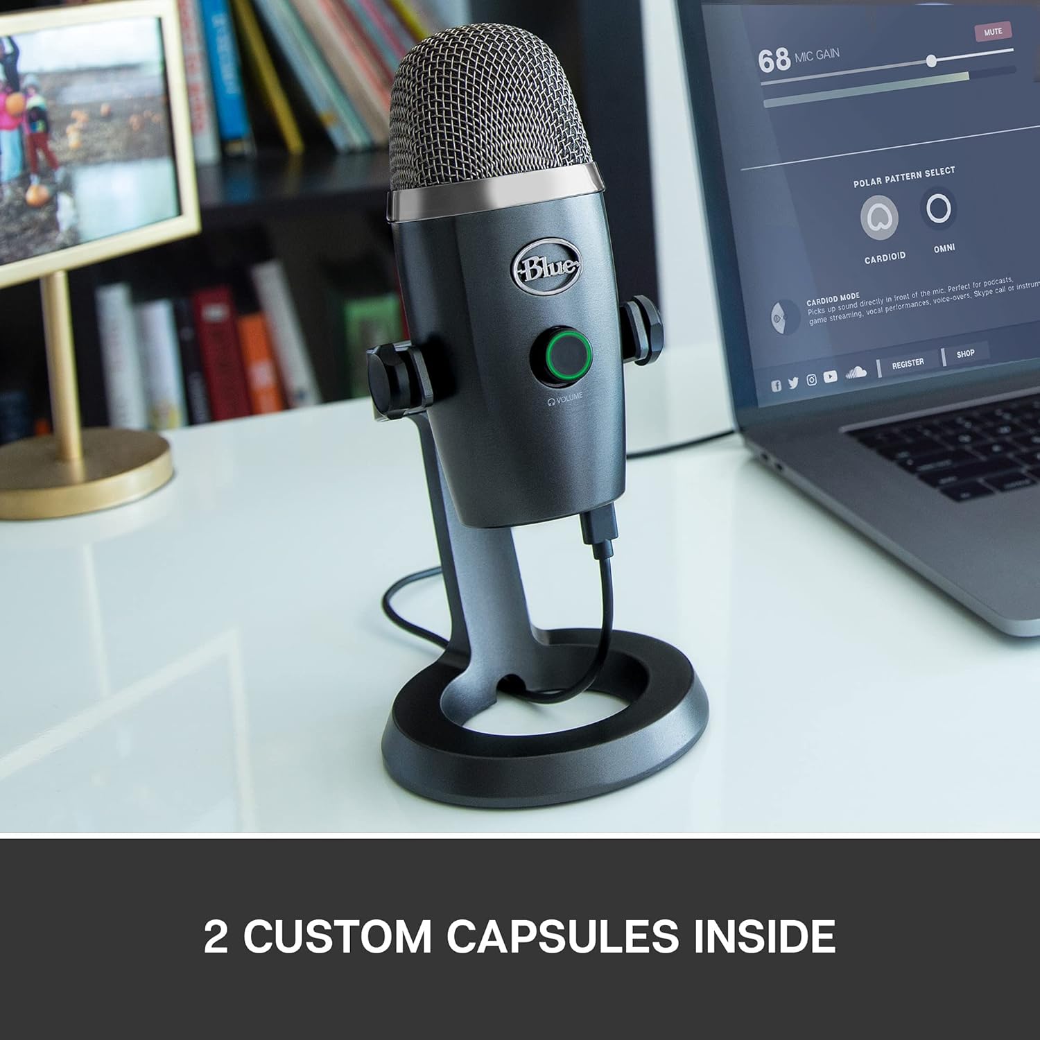 Yeti Nano USB Microphone – Shadow Grey Professional Sound for Gaming, Streaming, Podcasting, and More | Plug & Play | PC & Mac Compatible