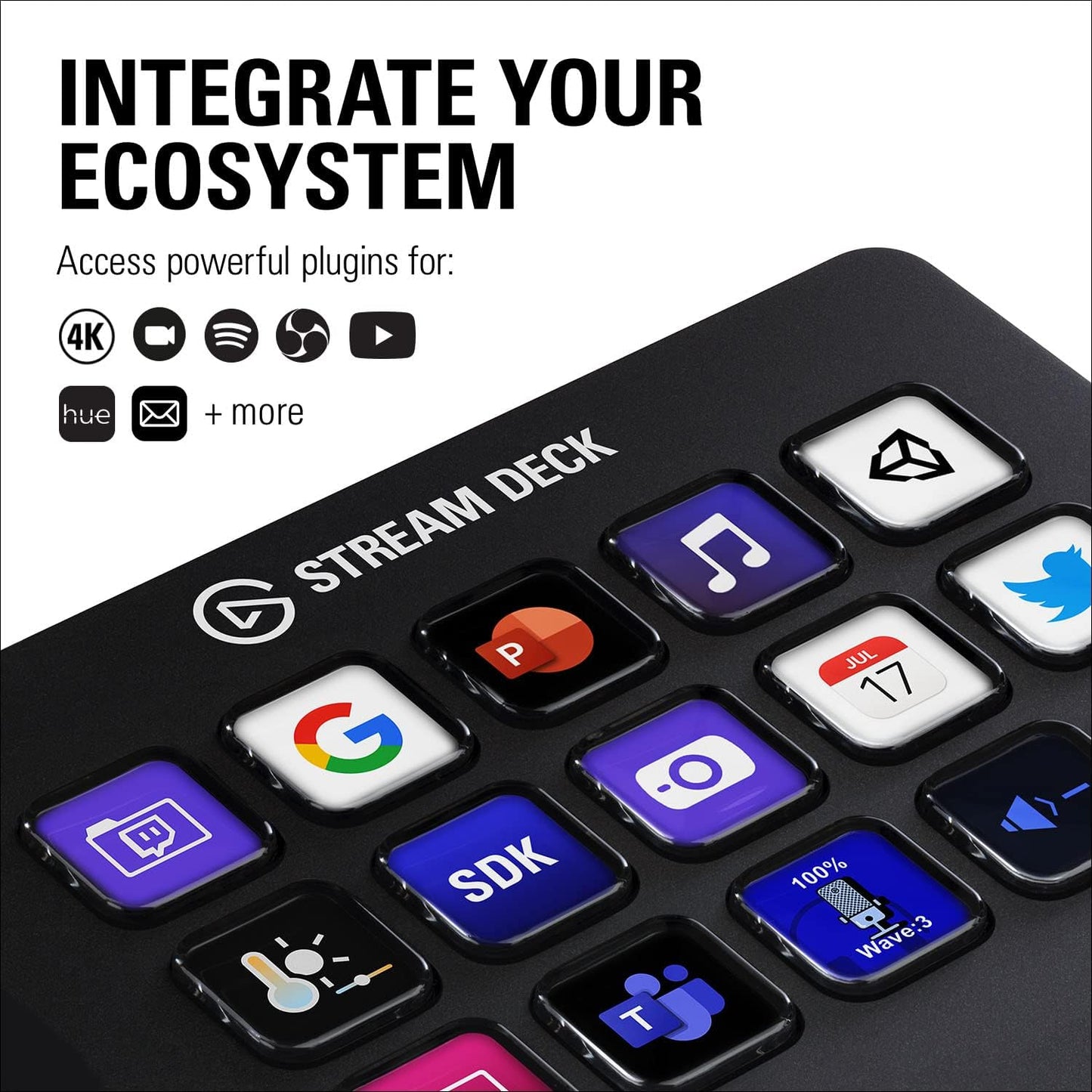 Elgato Stream Deck MK.2 – Studio Controller with 15 Programmable Macro Keys for Streaming, Content Creation, OBS, Twitch, YouTube – Compatible with Mac and PC