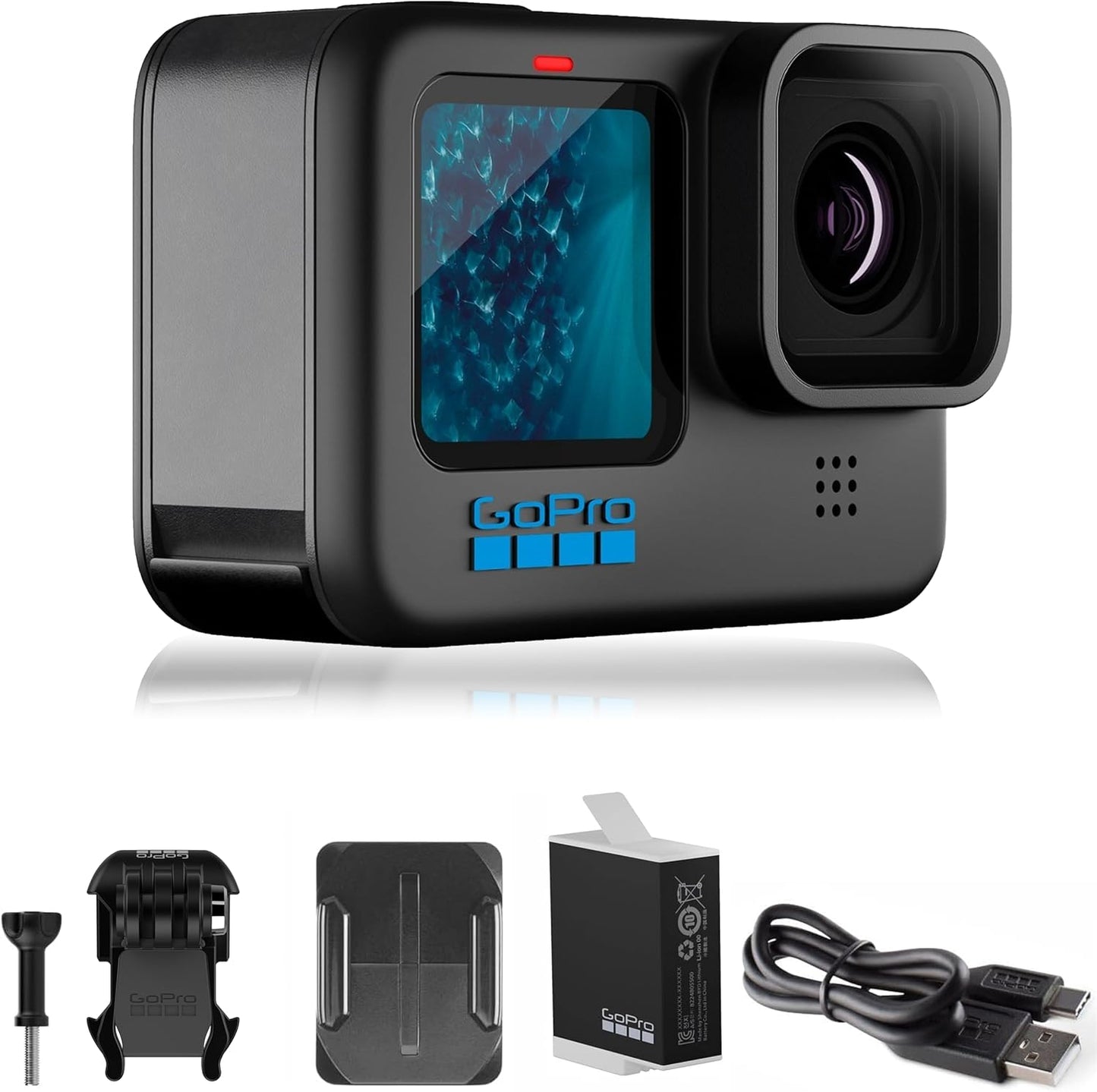 GoPro HERO11 Black Action Camera – Waterproof, 5.3K60 Ultra HD Video, 27MP Photos, 1/1.9" Image Sensor, HyperSmooth Stabilization, Live Streaming, Webcam – E-Commerce Packaging