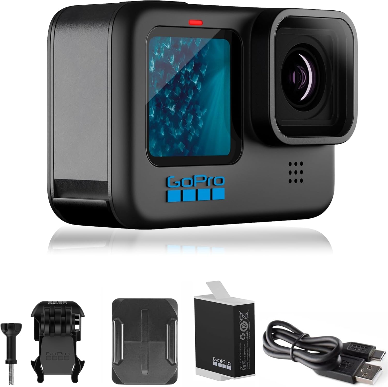 GoPro HERO11 Black Action Camera – Waterproof, 5.3K60 Ultra HD Video, 27MP Photos, 1/1.9" Image Sensor, HyperSmooth Stabilization, Live Streaming, Webcam – E-Commerce Packaging