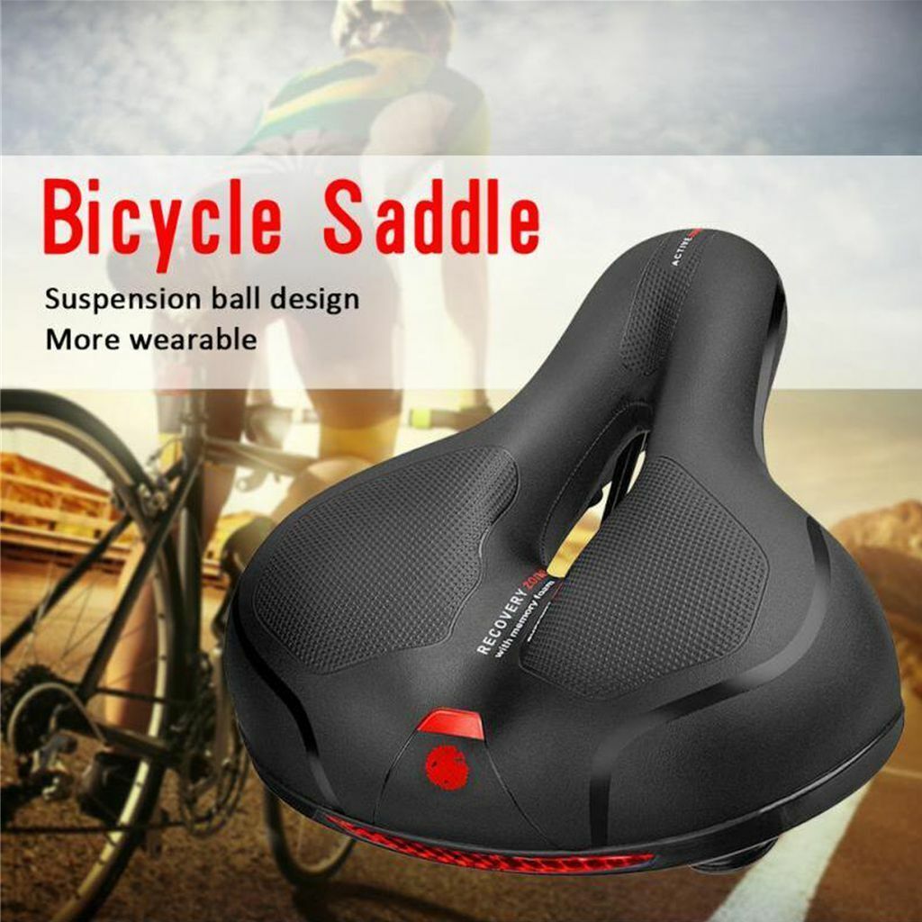 Comfort Gel Bicycle Saddle – Wide Bike Seat with Dual Suspension & Memory Foam