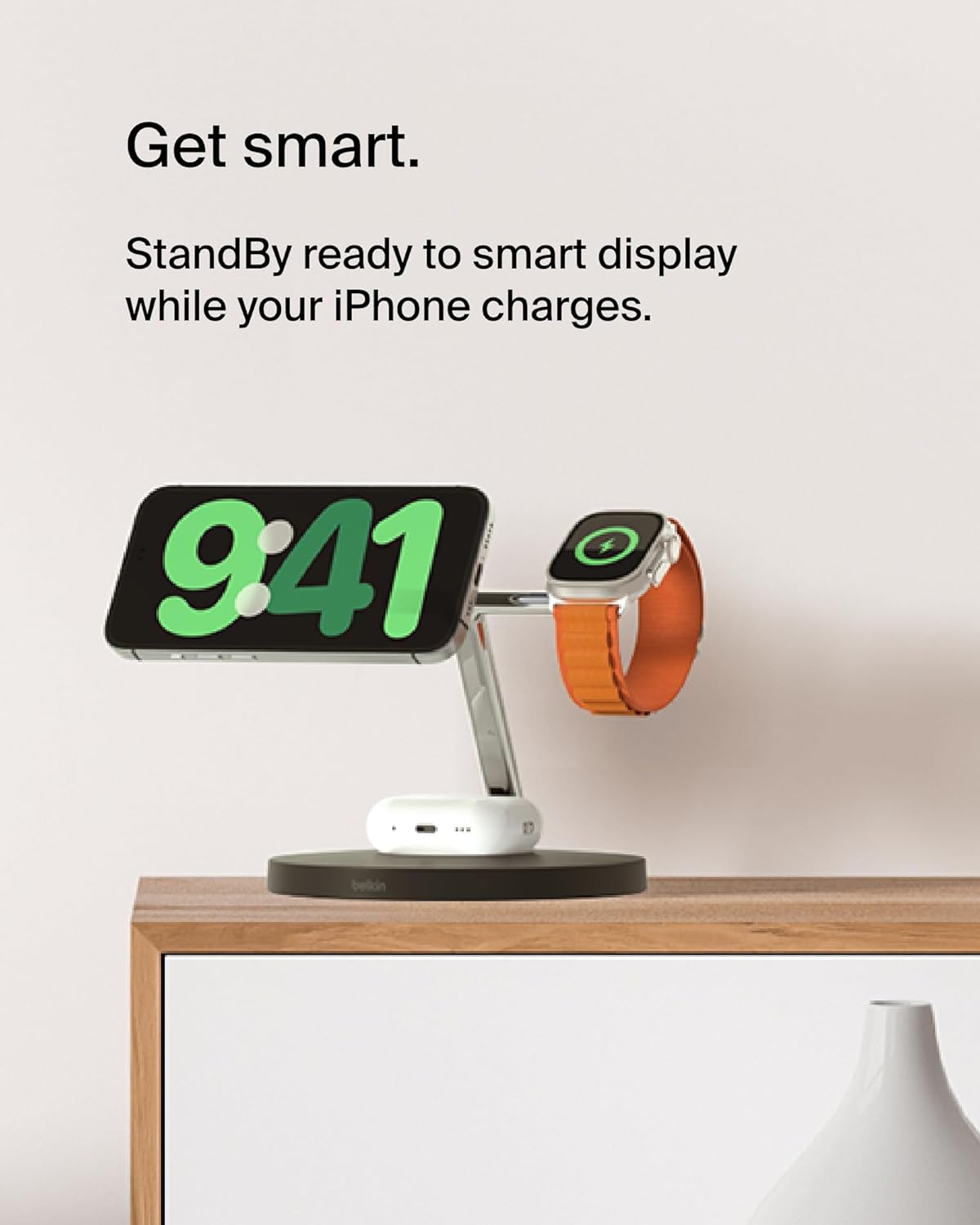 Belkin 3-in-1 MagSafe Wireless Charger for Apple – Black