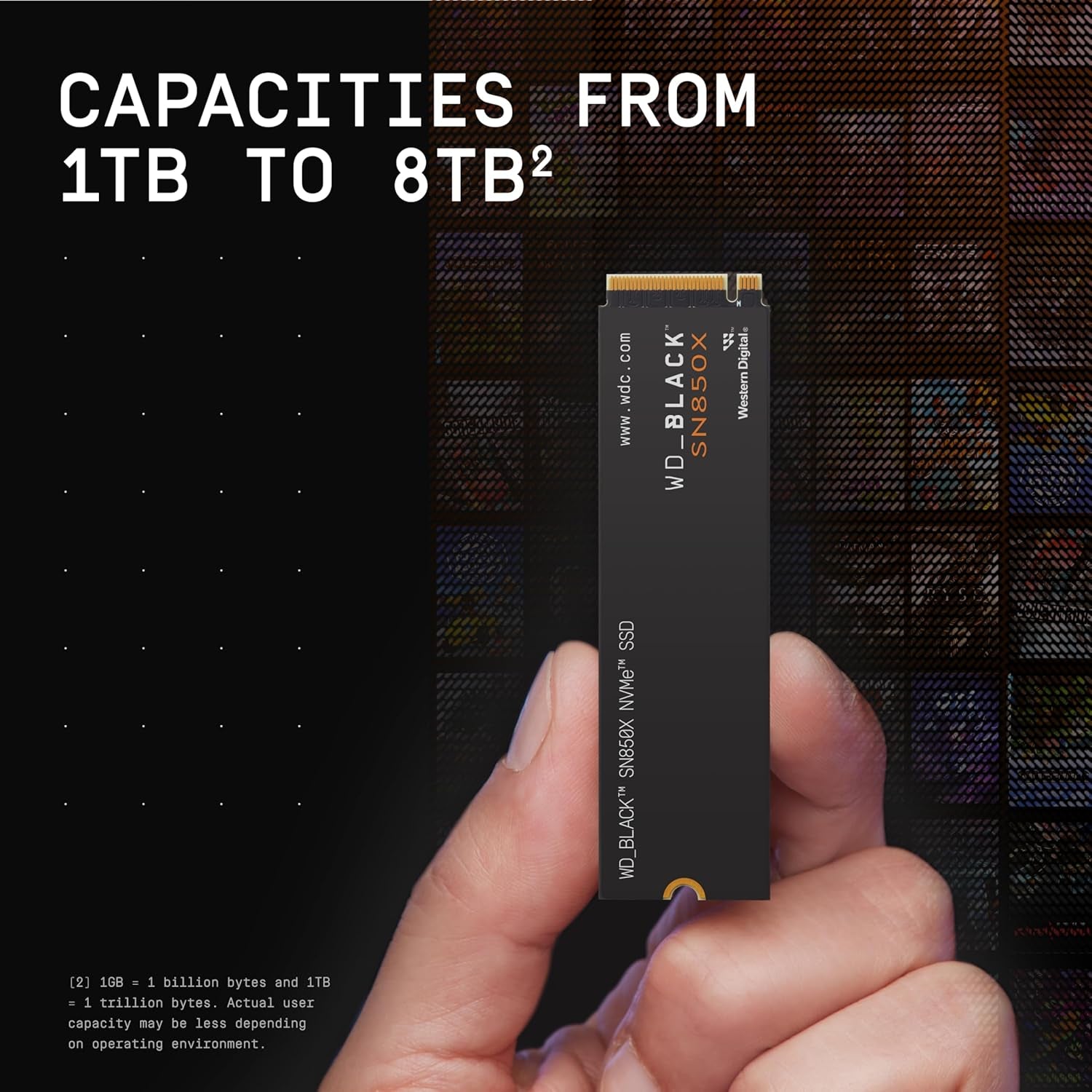 2TB SN850X Nvme Internal Gaming SSD Solid State Drive - Gen4 Pcie, M.2 2280, up to 7,300 Mb/S - WDS200T2X0E