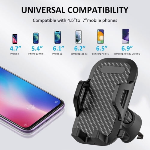 Universal Car Phone Holder – 360° Rotating Windshield & Dashboard Mount