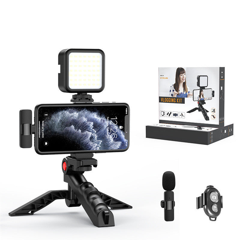 Fill Light Microphone Desktop Tripod – Vlog Live Set