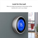 Google Nest Learning Thermostat 3rd Generation (2015) – Smart Programmable Wi-Fi Thermostat for Home, Works with Alexa, Stainless Steel