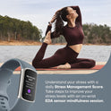 Fitbit Charge 5 Advanced Health & Fitness Tracker – Built-In GPS, Stress Management Tools, Sleep Tracking, 24/7 Heart Rate Monitoring, Mineral Blue with Steel Blue/Platinum Bands (S & L)