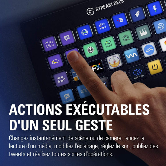 Elgato Stream Deck XL – 32 Customizable LCD Keys, Advanced Studio Controller for Streaming, Works with OBS, Twitch, YouTube, Mac & PC