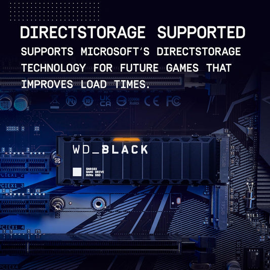 WD_BLACK 2TB SN850X NVMe Internal Gaming SSD – Gen4 PCIe, M.2 2280, Up to 7300MB/s Speed – WDS200T2X0E