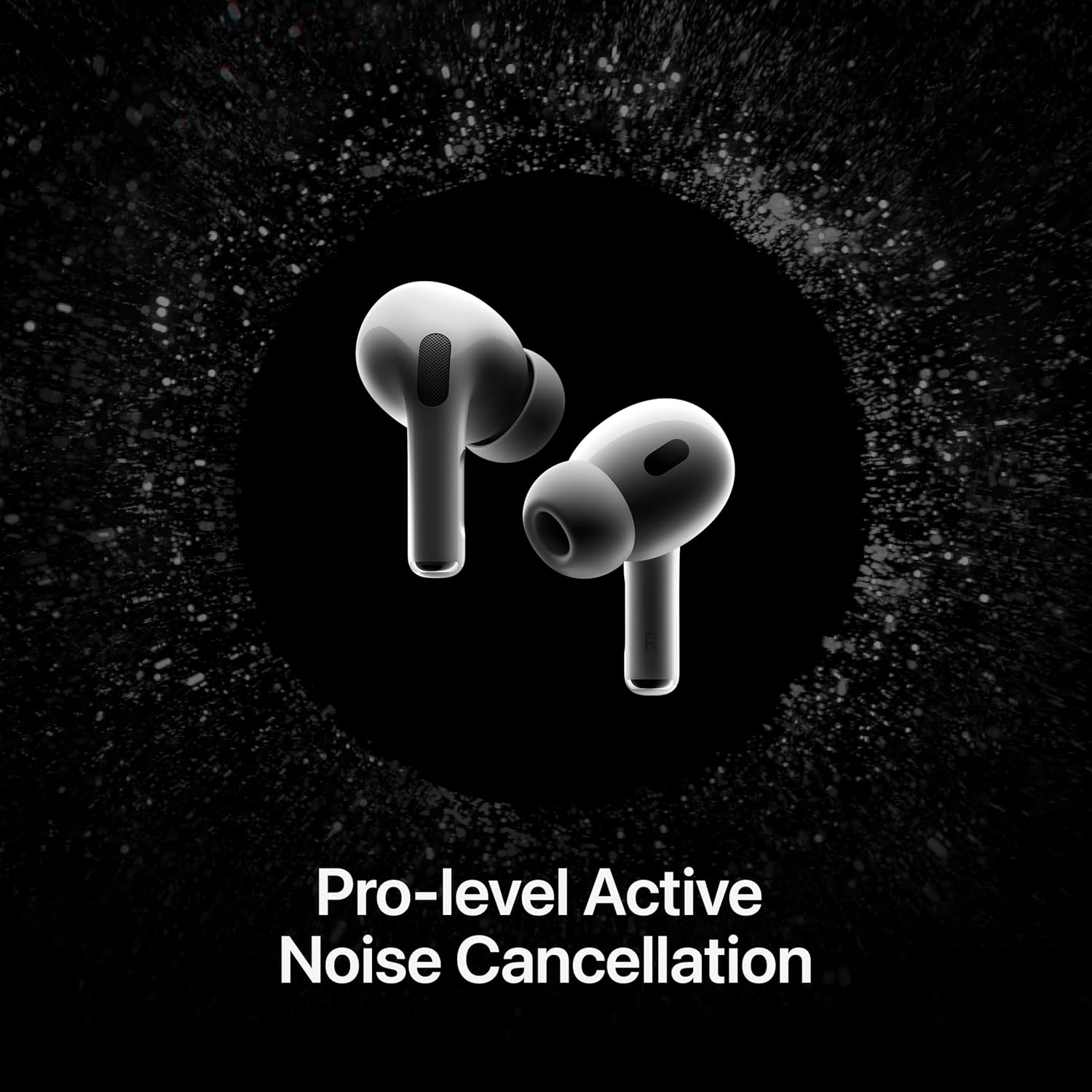 Apple AirPods Pro (2nd Generation) with USB-C – Wireless Bluetooth Earbuds with Up to 2X Active Noise Cancellation, Adaptive Audio, Transparency Mode, Personalized Spatial Audio