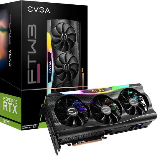 EVGA GeForce RTX 3080 FTW3 Ultra Gaming 10GB GDDR6X Graphics Card – iCX3 Technology, ARGB LED, Metal Backplate, LHR, 10G-P5-3897-KL (Renewed)