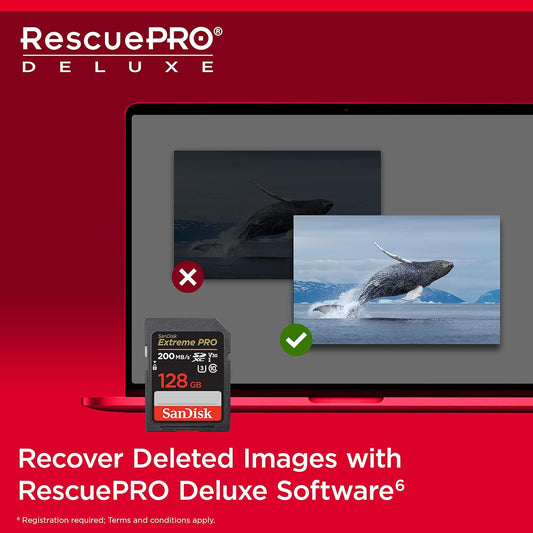 SanDisk 128GB Extreme PRO SDXC UHS-I Memory Card – C10, U3, V30, 4K UHD, High-Speed Performance, SDSDXXD-128G-GN4IN