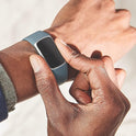 Fitbit Charge 5 Advanced Health & Fitness Tracker – Built-In GPS, Stress Management Tools, Sleep Tracking, 24/7 Heart Rate Monitoring, Mineral Blue with Steel Blue/Platinum Bands (S & L)