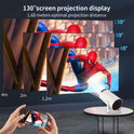 [Auto Keystone] HY300 Smart Projector with Android TV 11.0, 5G Wifi Bluetooth Projector 4K Supported,Mini Portable Outdoor Movie Projector Compatible Com Apple,Ios,Android (White)