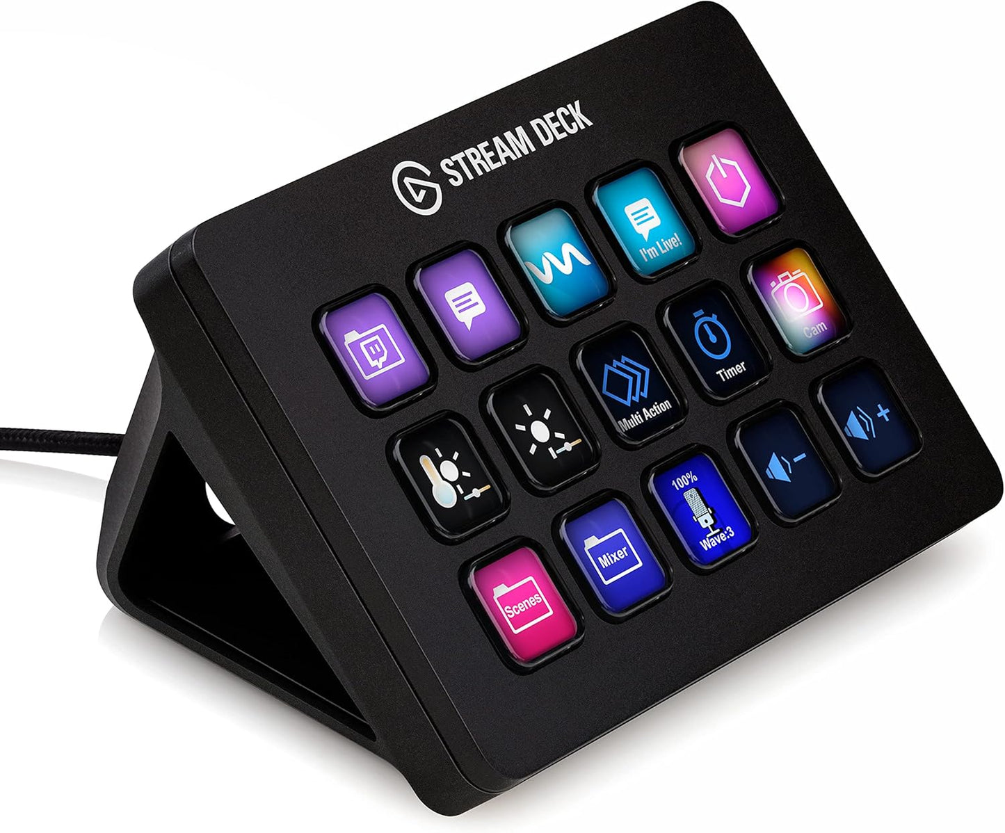 Elgato Stream Deck MK.2 – Studio Controller with 15 Programmable Macro Keys for Streaming, Content Creation, OBS, Twitch, YouTube – Compatible with Mac and PC