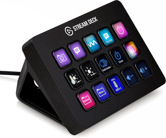 Elgato Stream Deck MK.2 – Studio Controller with 15 Programmable Macro Keys for Streaming, Content Creation, OBS, Twitch, YouTube – Compatible with Mac and PC