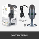 Yeti Nano USB Microphone – Shadow Grey Professional Sound for Gaming, Streaming, Podcasting, and More | Plug & Play | PC & Mac Compatible