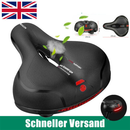 Comfort Gel Bicycle Saddle – Wide Bike Seat with Dual Suspension & Memory Foam