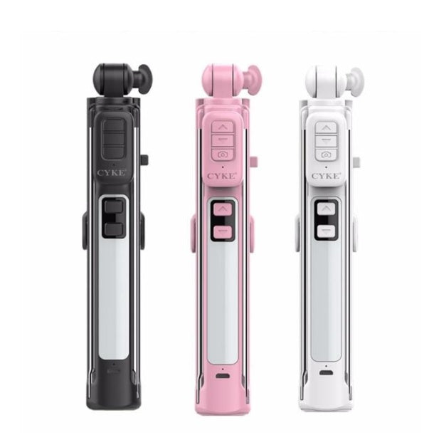 360° Fill Light Selfie Stick with Bluetooth Remote & Tripod