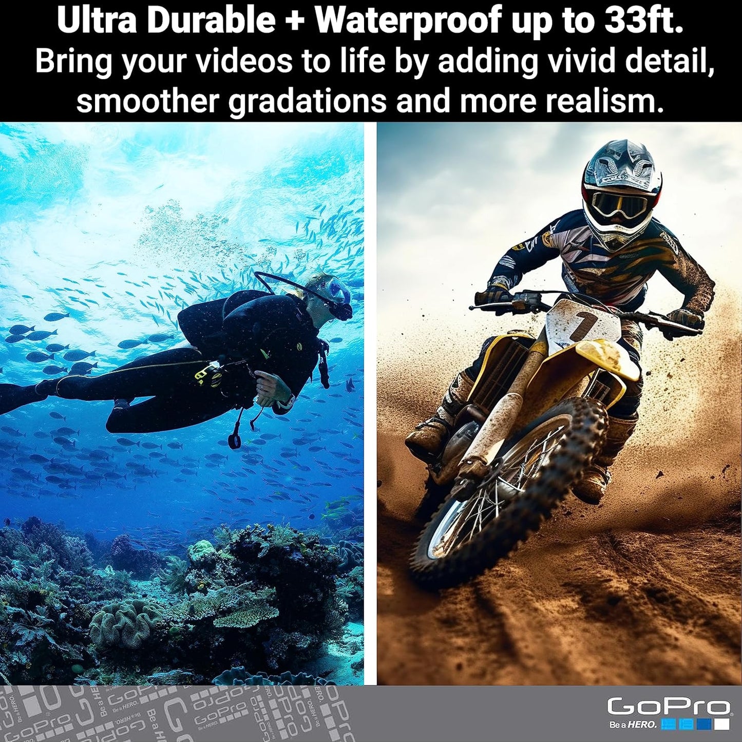 GoPro HERO11 Black Action Camera – Waterproof, 5.3K60 Ultra HD Video, 27MP Photos, 1/1.9" Image Sensor, HyperSmooth Stabilization, Live Streaming, Webcam – E-Commerce Packaging