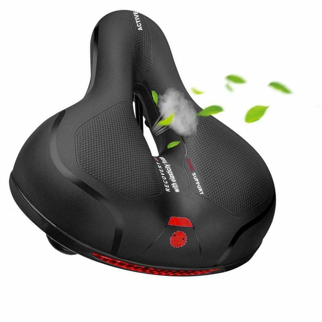 Comfort Gel Bicycle Saddle – Wide Bike Seat with Dual Suspension & Memory Foam