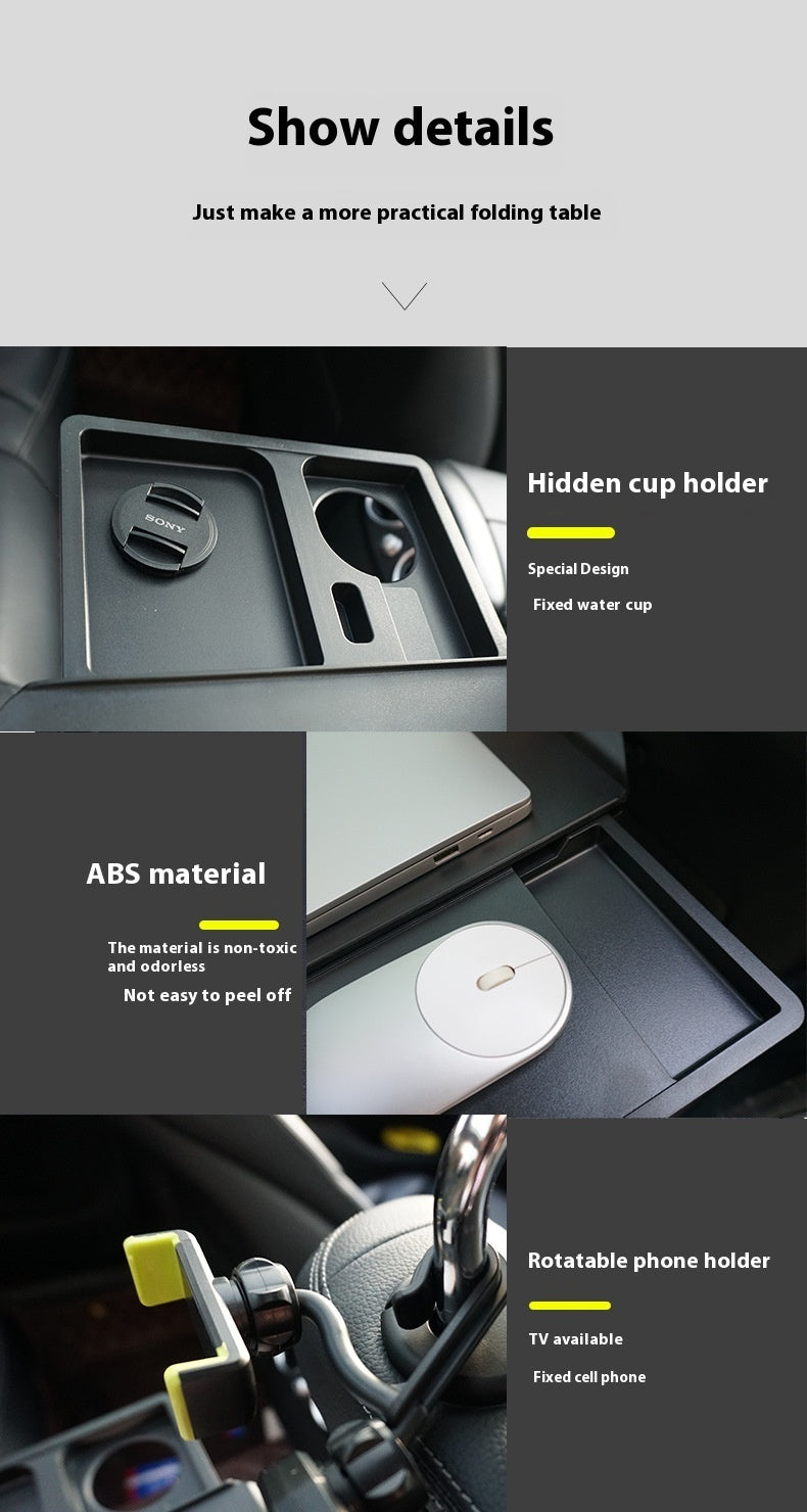 Car Dining Table & Laptop Stand – Rear Seat Folding Tray