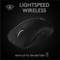 PRO X SUPERLIGHT Wireless Gaming Mouse, Ultra-Lightweight, HERO 25K Sensor, 25,600 DPI, 5 Programmable Buttons, Long Battery Life, Compatible with PC / Mac - Black
