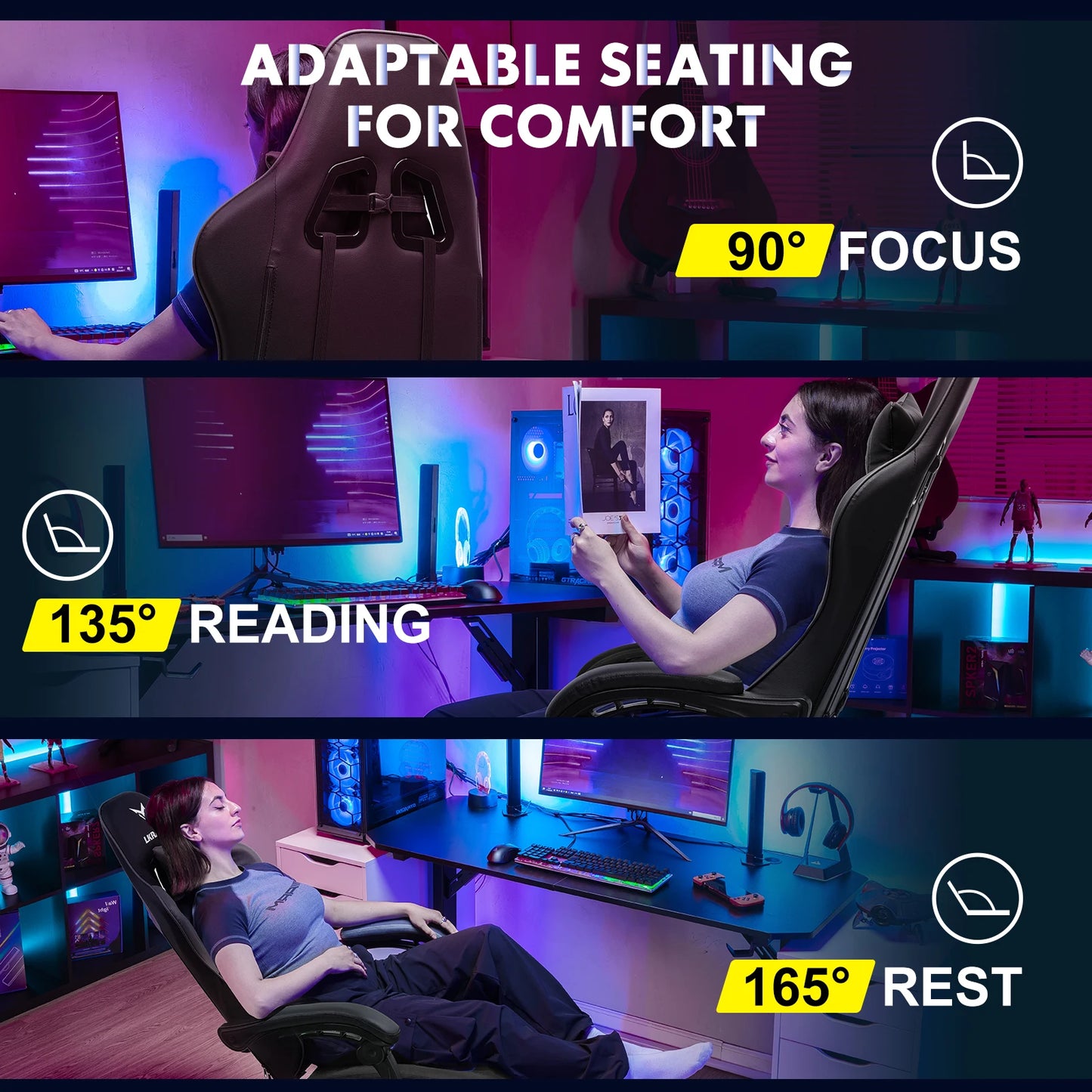 LUCKRACER Gaming Chair – Ergonomic Massage Computer Chair