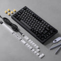 Akko 5075B Plus 75% Mechanical Gaming Keyboard Black & Silver ISO-UK Hot Swap Side LED RGB Multi-Modes 2.4GHz /USB Type-C/BT 5.0