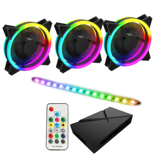 3 x PCS ARGB LED Fan + Controller Kit