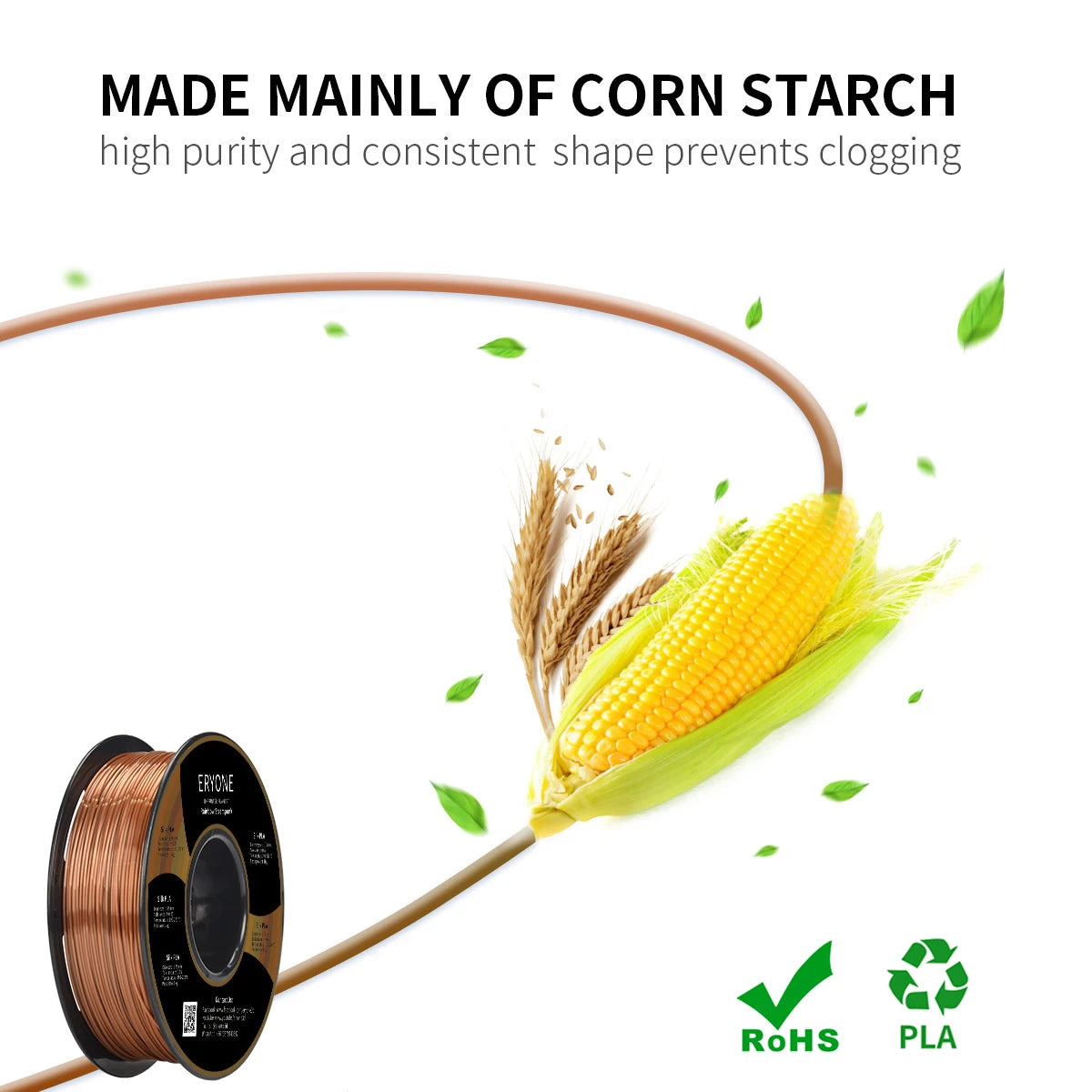 Eryone New Rainbow PLA Filament Multicolor Perfect Spooled 1.75mm 1KG Texture For 3d Printer High Quality Fast Shipping